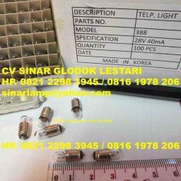 Lampu Telp Light 388 28V 40mA Indikator Pilot Lamp